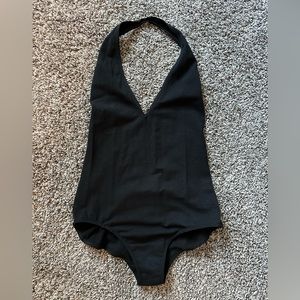 AMERICAN APPAREL Black Bodysuit Size Medium